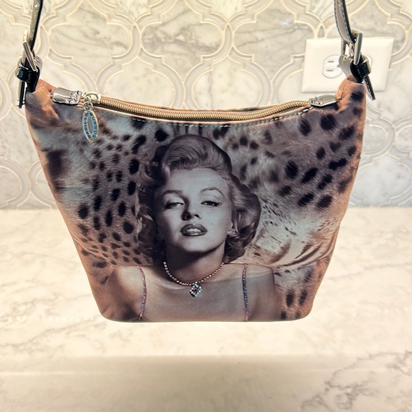 Marilyn Monroe Leopard Print Shoulder Bag - Picture 1 of 7